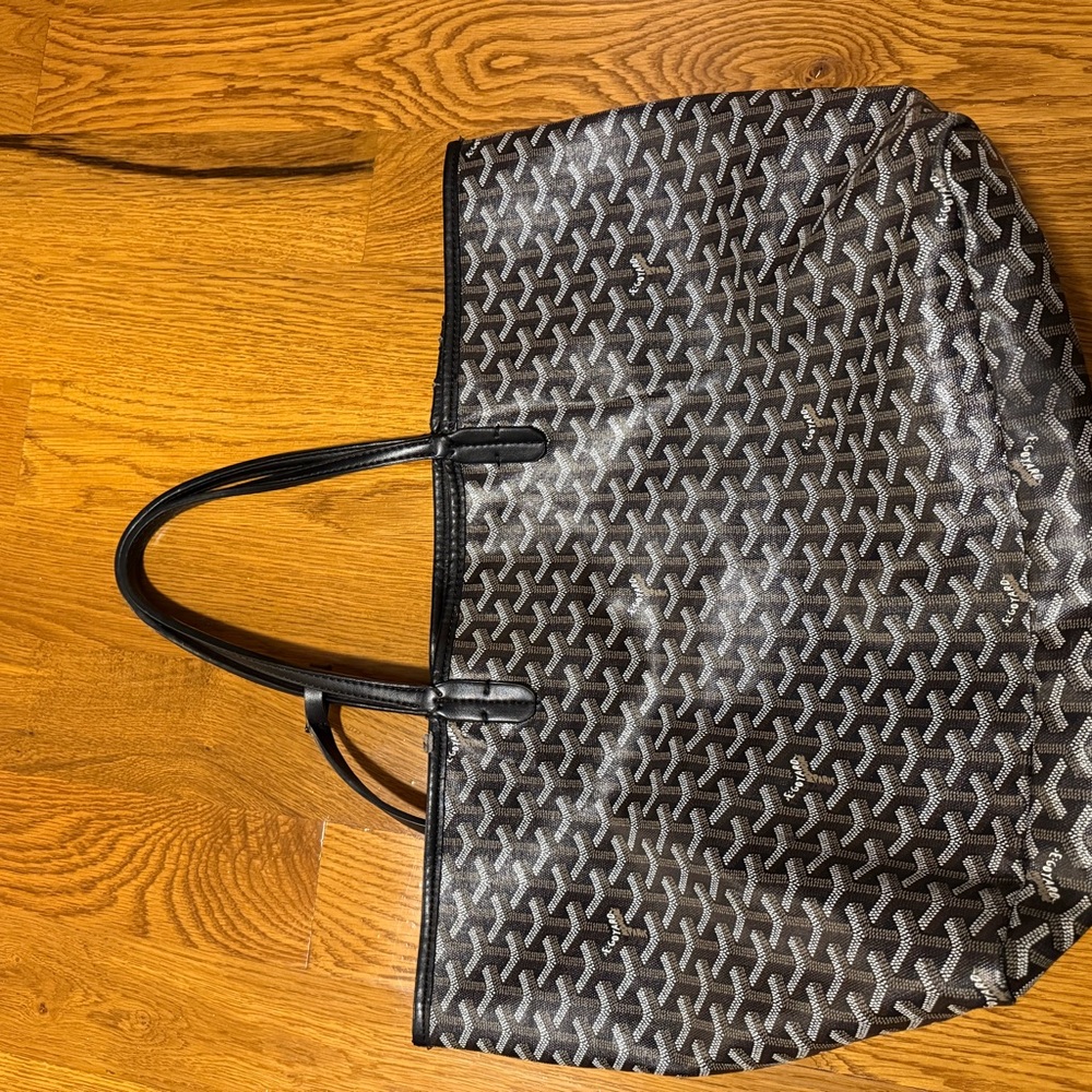 Black Goyard inspo tote